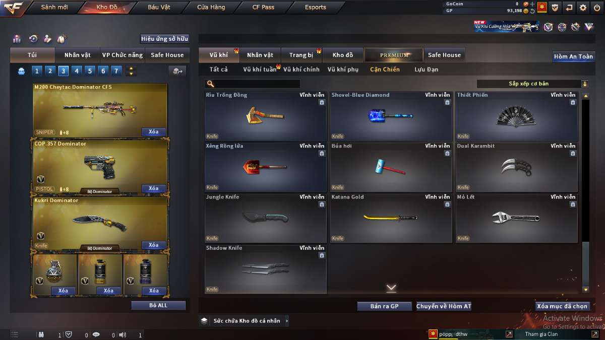 shop acc cf uy tin gia re